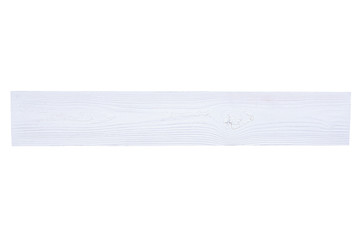 White wooden board with natural striped pattern for background, wooden surface for add text or design decoration. isolated on white background with clipping path.