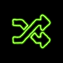 green neon symbol random