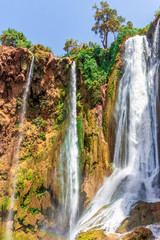 Obraz premium The bautiful Ouzoud Waterfalls, the highest waterfall of North Africa, Morocco