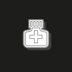 Obraz premium medicine bottle icon - medicine pill - pharmacy drug - health care icon