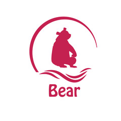 vector illustration of a bear emblem