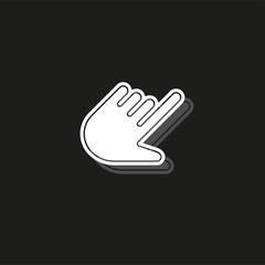 vector hand cursor illustration - mouse pointer symbol isolated
