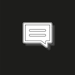 speech bubble illustration, communication icon - conversation symbol, chat icon