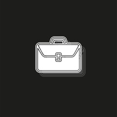 business portfolio illustration, office suitcase - Briefcase icon