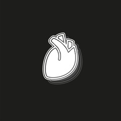 vector human heart illustration - medical anatomy icon