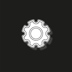 Gears settings icon - Cogwheel gear mechanism vector settings vector icon
