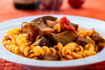 Pasta alla norma, a traditional recipie of italian food tradition