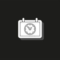 vector calendar events illustration - schedule meeting time reminder sign symbol
