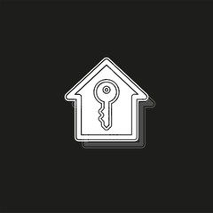 house key. vector unlock house isolated. mortgage property illustration