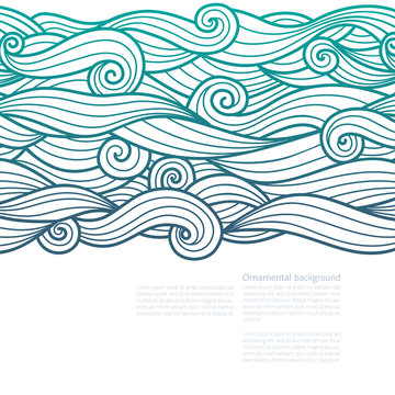 Waves pattern design with copy space