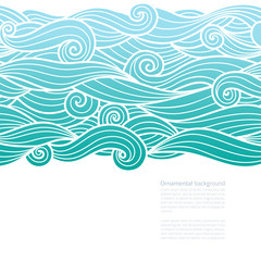 Waves pattern design with copy space