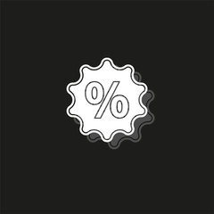 discount percent sign, vector sale percentage - price label, offer tag