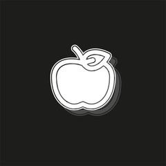 vector apple fruit illustration, fresh healthy food - organic natural food isolated