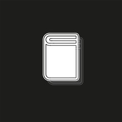 book icon, vector education book - book library, education icon