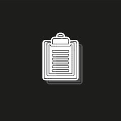 Clipboard with checklist icon. Flat illustration of clipboard with checklist icon for web