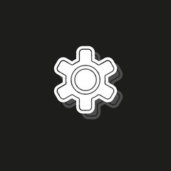 Gear icon. Logo element illustration. Gear symbol design from collection. Simple Gear concept. Can be used in web