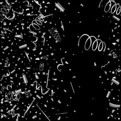 Silver texture glitter on a black background. 