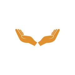 Supporting hands illustration