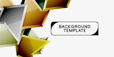Triangular low poly background design, multicolored triangles. Vector