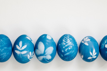 Naturally dyed easter eggs