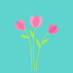 Buaty flowers. Spring nature icon background