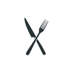 Cutlery Icon Vector logo for culinary business all company with modern high end look