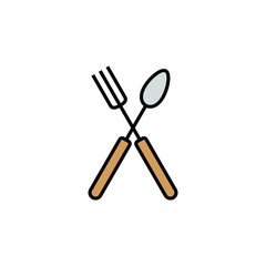 Cutlery Icon Vector logo for culinary business all company with modern high end look