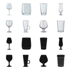 Vector illustration of form and celebration icon. Set of form and volume stock symbol for web.