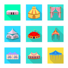 Fototapeta premium Vector design of awning and shelter icon. Collection of awning and canopy vector icon for stock.