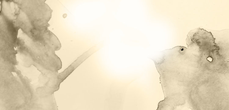 Blank aged paper sheet as old dirty frame background with dust and stains. Front view. Vintage and antique art concept. photo