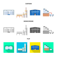 Isolated object of production and structure symbol. Set of production and technology stock vector illustration.