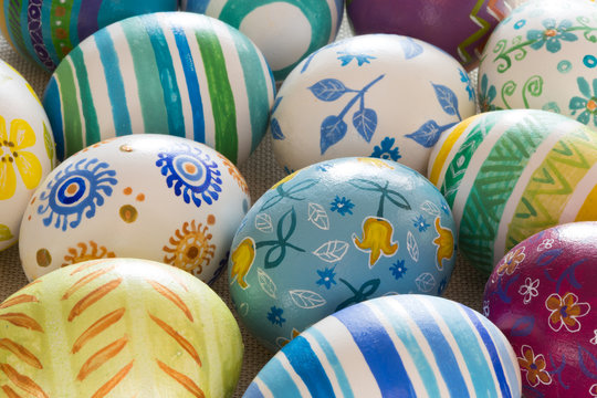 Easter eggs hand painted