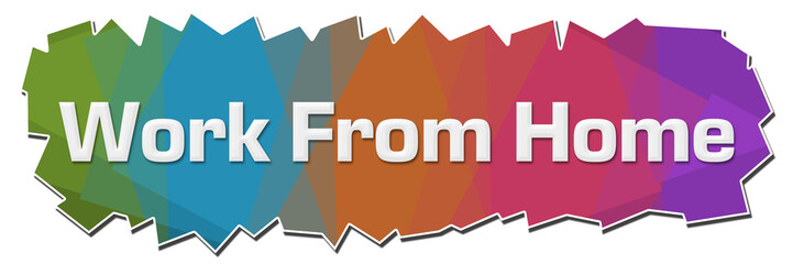 Work From Home Colorful Background Cutout Horizontal 