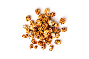 Popcorn isolated on white background.