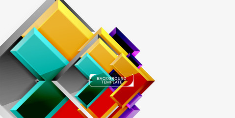 Glossy modern geometric background, abstract arrows composition