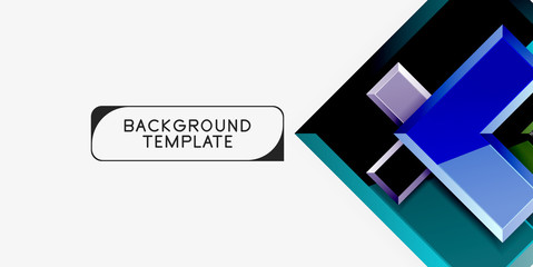 Glossy modern geometric background, abstract arrows composition