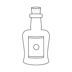 Isolated object of bottle and wine symbol. Collection of bottle and fortified vector icon for stock.