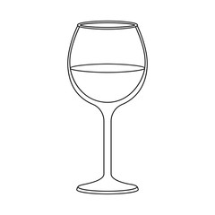 Isolated object of wine and red symbol. Collection of wine and wineglass stock vector illustration.