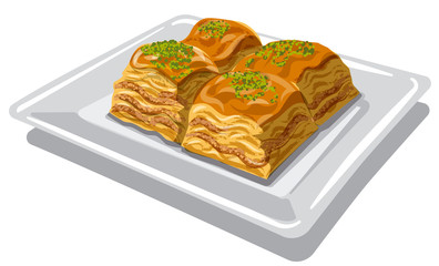 sweet food baklava
