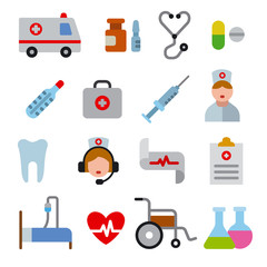 medicine icons set