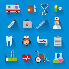 flat color medicine icons