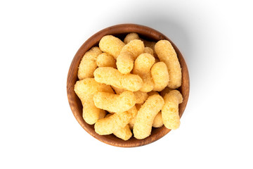 Corn sticks isolated on white background.