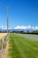 Fototapeta na wymiar Mount Taylor and Mount Hutt scenery in south New Zealand