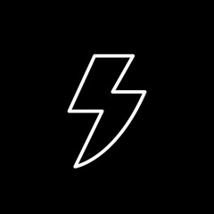 Lightning line icon