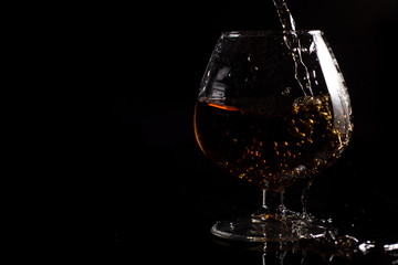 drink splash in glass