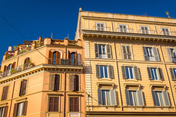 Fototapeta na wymiar Details of traditional italian architecture in Rome