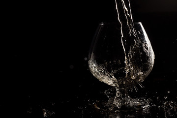 drink splash in glass