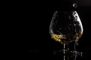 drink splash in glass