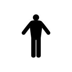 Vector flat, isolated image of a silhouette of a man. Design of man's icons
