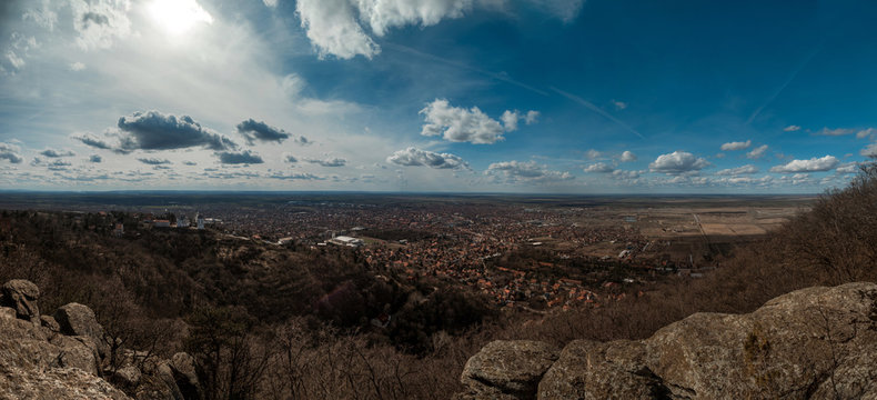 A view on city from a mountain